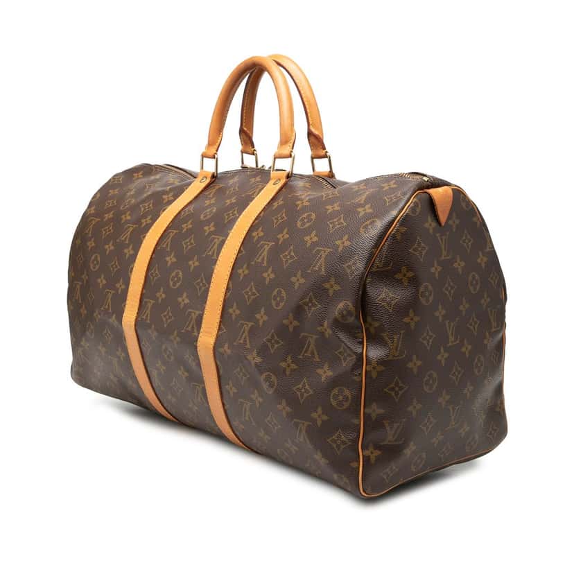 Louis Vuitton Monogram Keepall 50 Brown Good condition - Back View