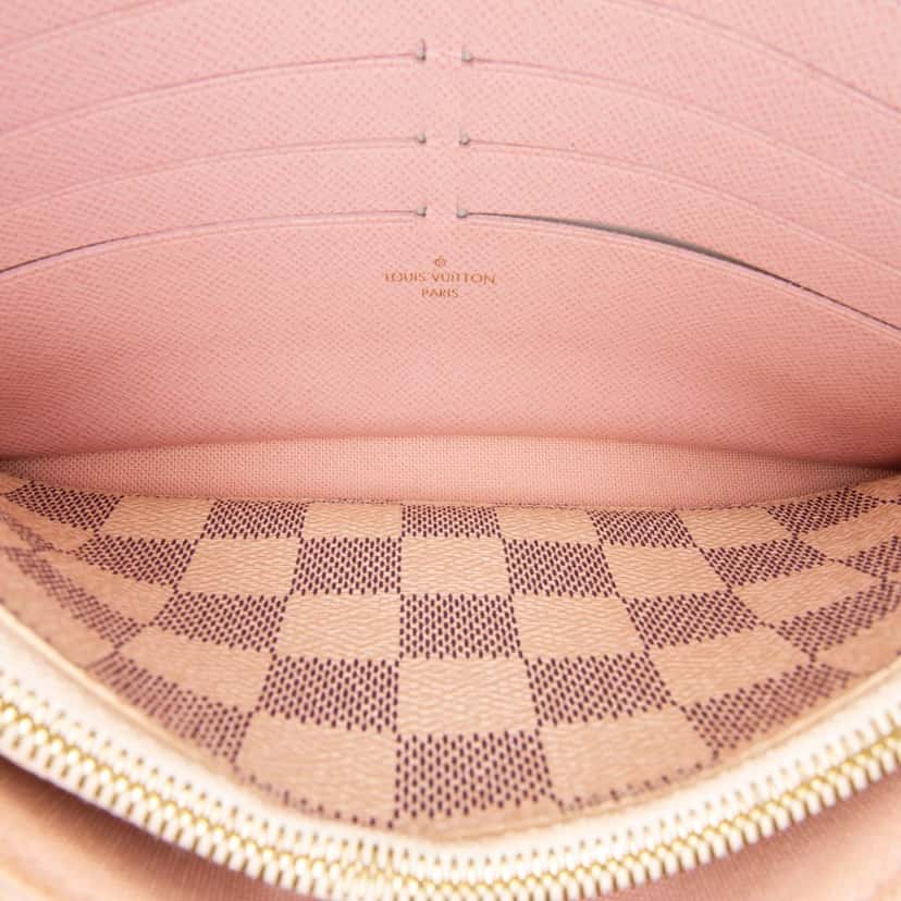 Louis Vuitton Damier Azur Pochette Felicie White Canvas Very good condition - Box View