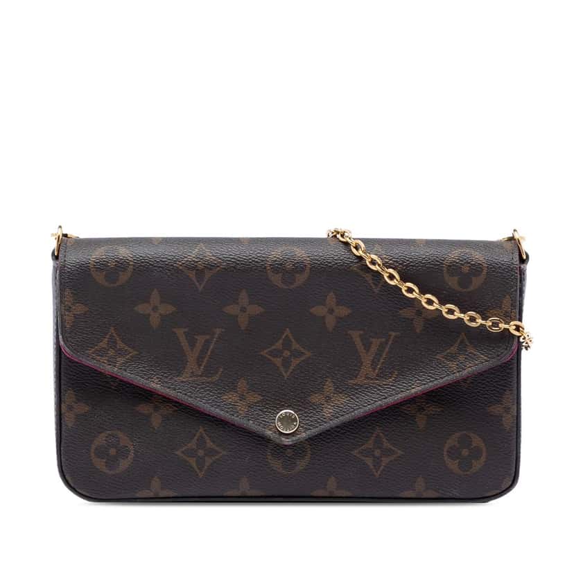 Louis Vuitton Monogram Pochette Felicie Brown Very good condition - Front View