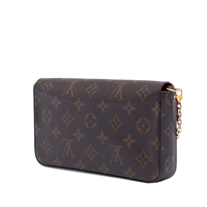 Louis Vuitton Monogram Pochette Felicie Brown Very good condition - Back View