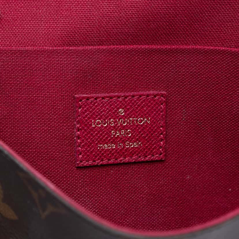 Louis Vuitton Monogram Pochette Felicie Brown Very good condition - Box View