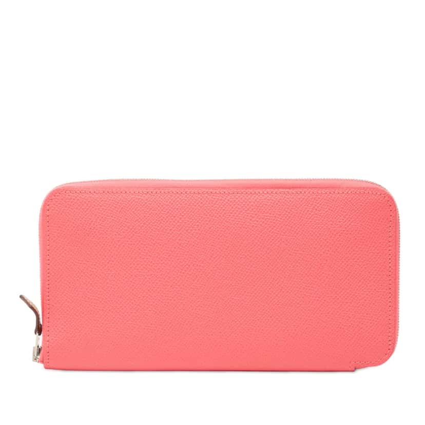 Hermès Epsom Silk'In Classique Long Wallet Pink Leather Very good condition - Front View