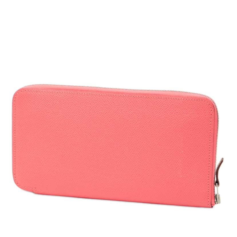 Hermès Epsom Silk'In Classique Long Wallet Pink Leather Very good condition - Back View