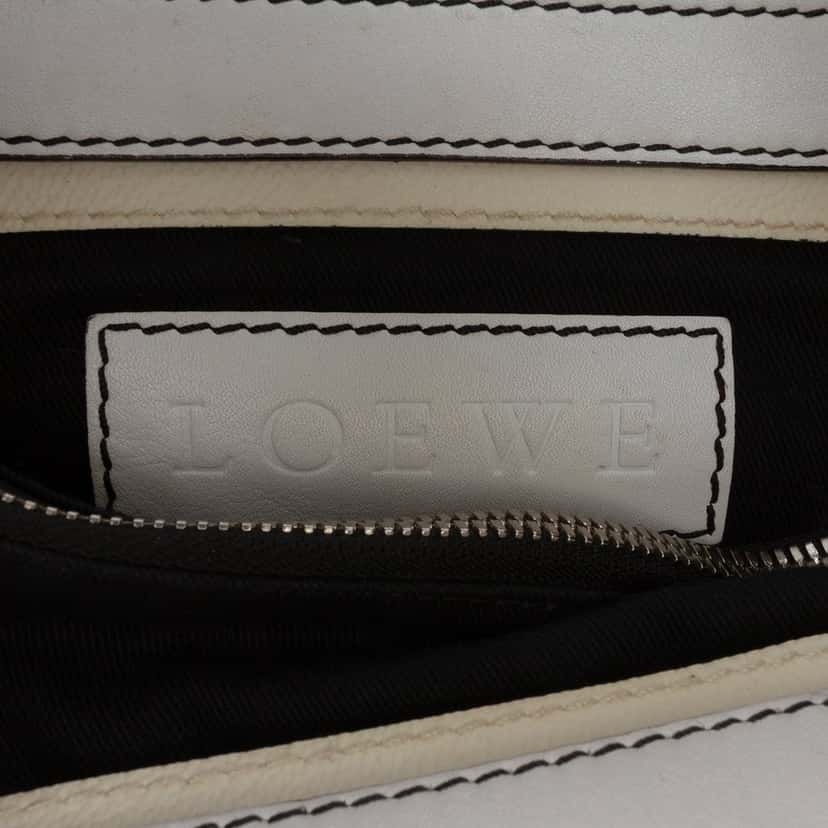 Loewe Anagram Leather Satchel White Leather Very good condition - Box View