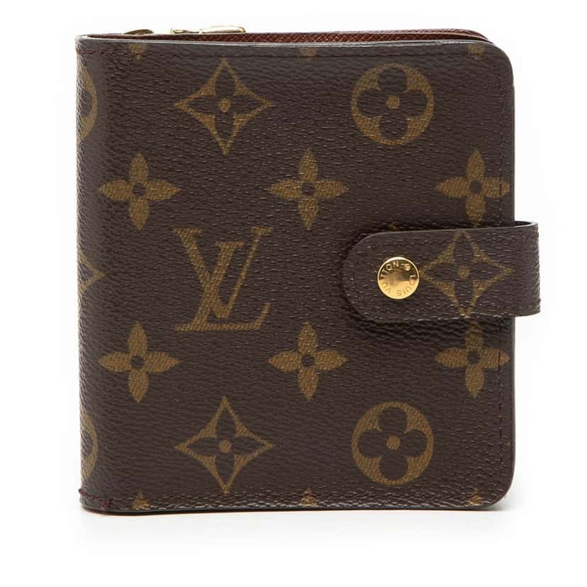 Louis Vuitton Monogram Bifold Compact Wallet Brown Very good condition - Front View