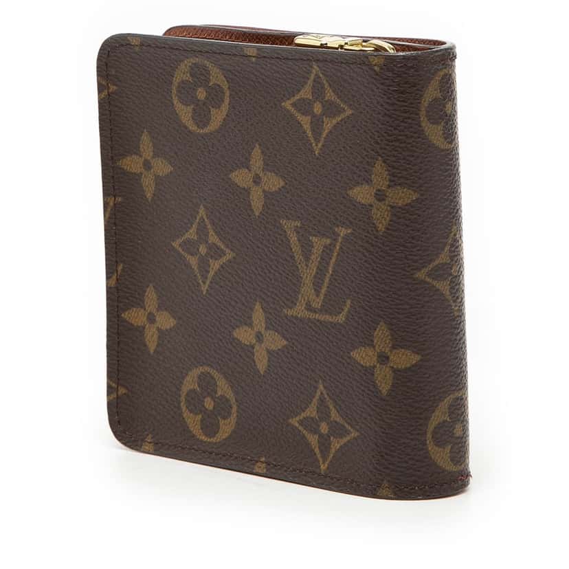 Louis Vuitton Monogram Bifold Compact Wallet Brown Very good condition - Back View