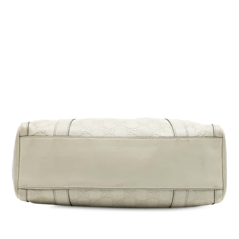 Gucci Guccissima Abbey D Ring Boston Bag White Leather Very good condition - Inside View