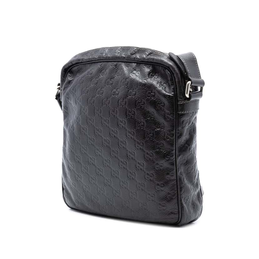 Gucci Guccissima Crossbody Black Leather Very good condition - Back View