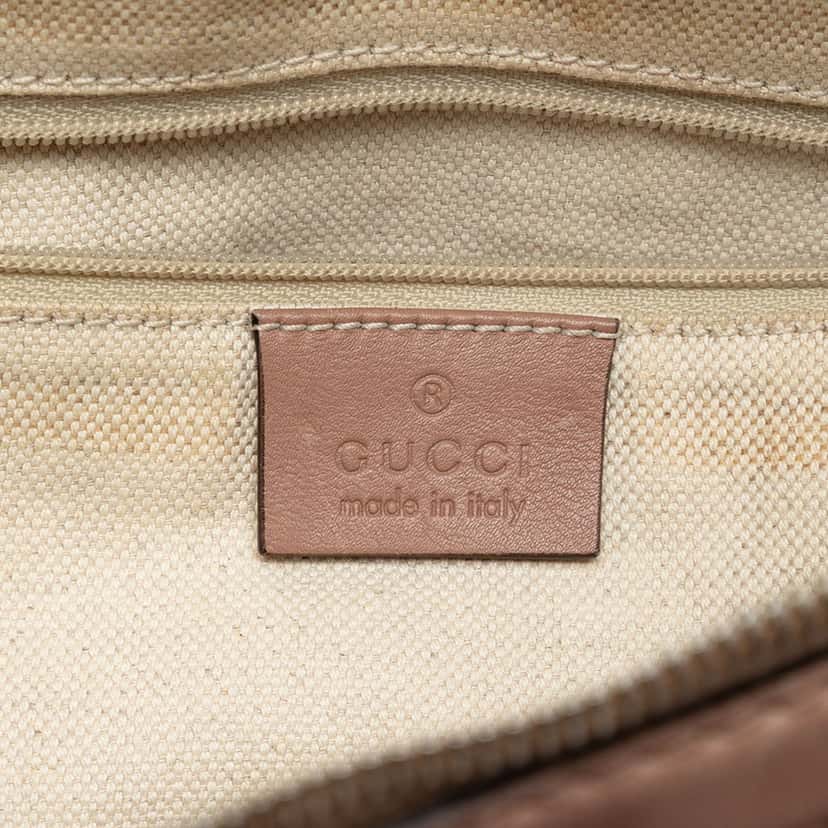 Gucci Medium Guccissima Sukey Shoulder Bag Brown Leather Very good condition - Box View