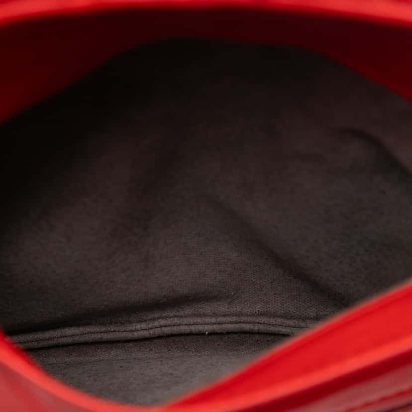 Bottega Veneta Mini Nappa Intrecciato Expandable Chain Flap Crossbody Red Leather Very good condition - Model View