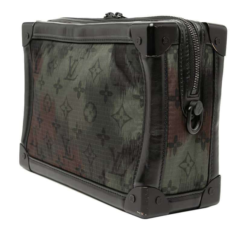 Louis Vuitton Monogram Camouflage Nylon Soft Trunk Green Very good condition - Back View