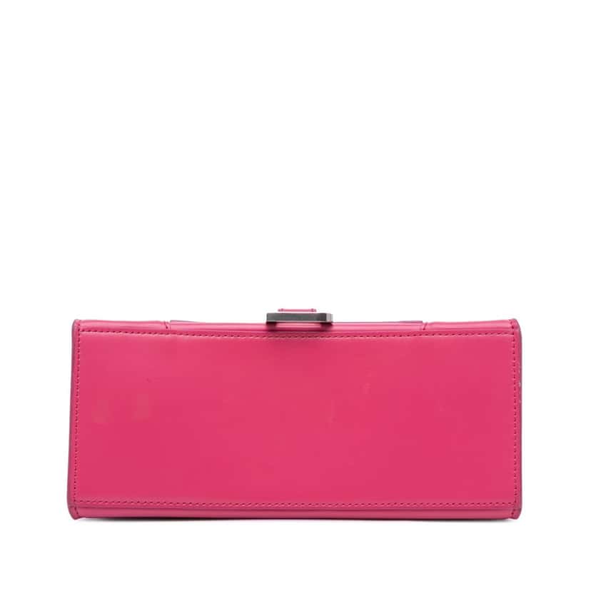 Balenciaga Small Shiny Box Calfskin Hourglass Satchel Pink Leather Very good condition - Inside View