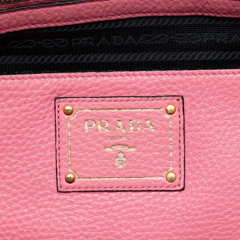 Prada Vitello Daino Open Convertible Tote Pink Leather Very good condition - Box View