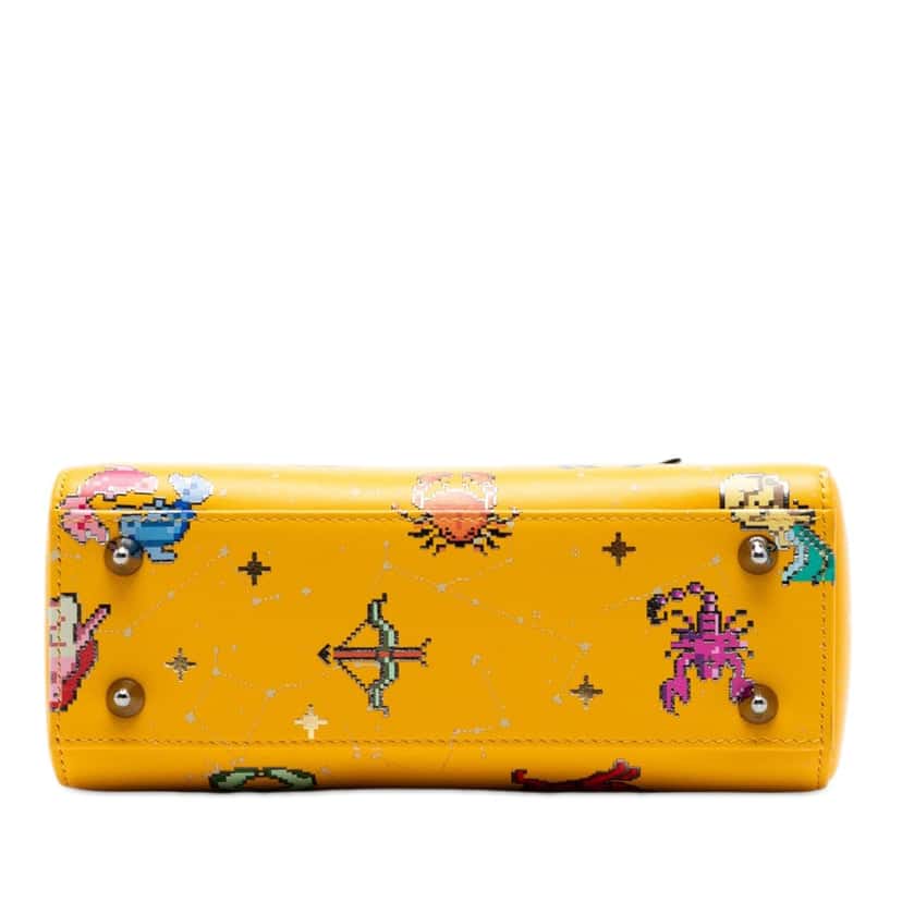 Dior Small Calfskin Pixel Zodiac Lady Dior Yellow Leather Very good condition - Inside View