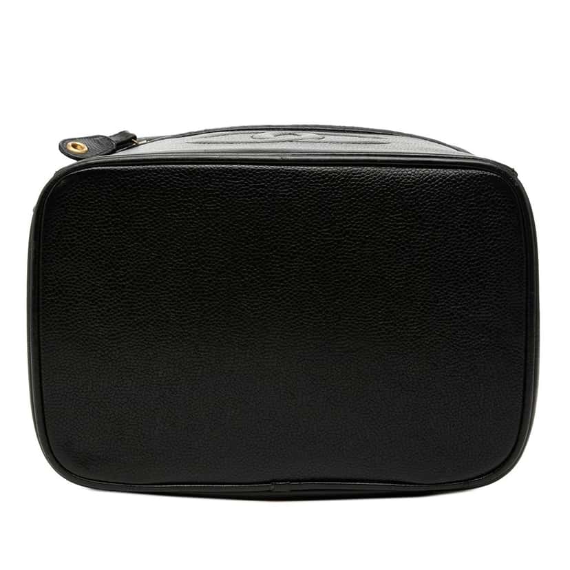 Chanel CC Caviar Vanity Bag Black Leather Good condition - Inside View