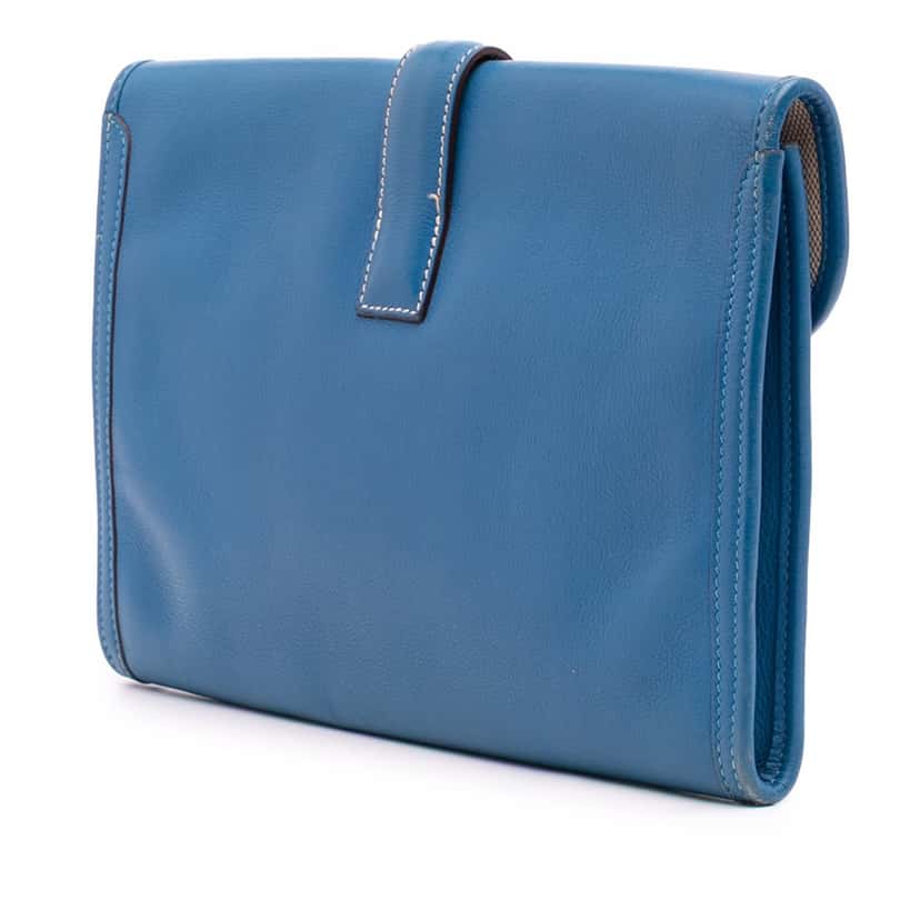 Hermès Swift Jige Elan 29 Blue Leather Very good condition - Back View