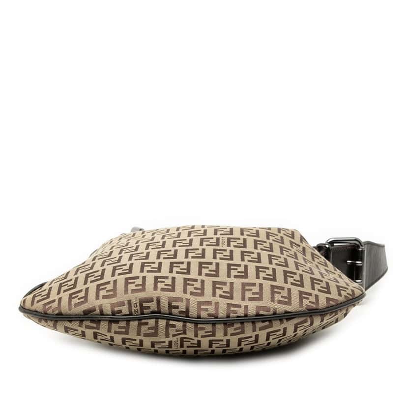 Fendi Zucchino Oyster Shoulder Bag Beige Good condition - Inside View