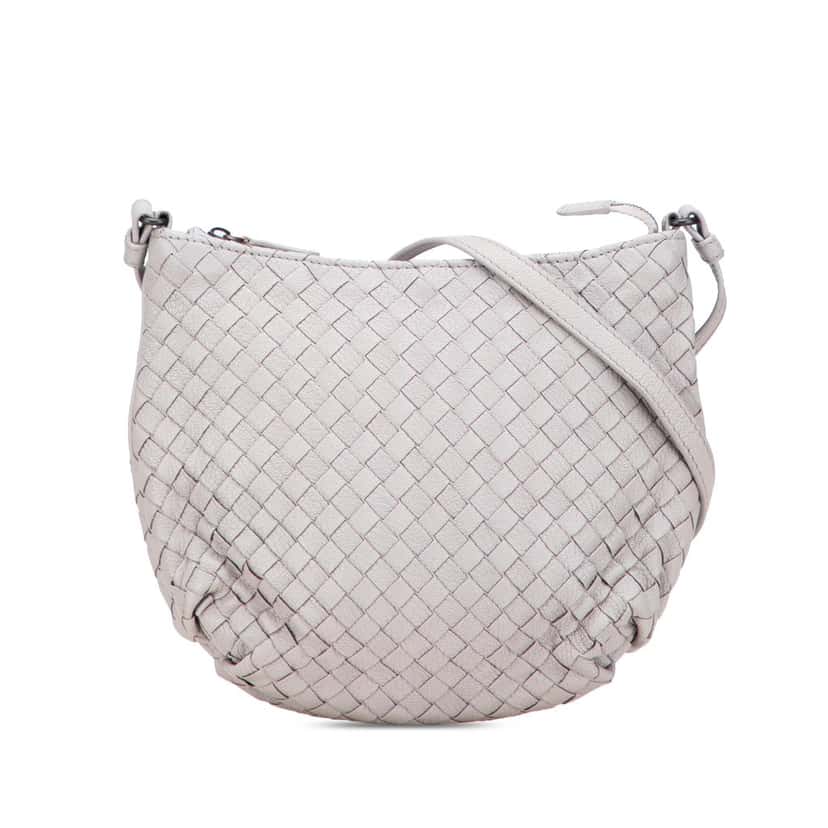 Bottega Veneta Cervo Intrecciato Crossbody Purple Leather Very good condition - Front View