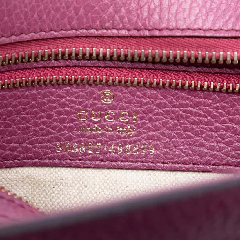 Gucci Mini Leather Swing Satchel Purple Leather Very good condition - Box View