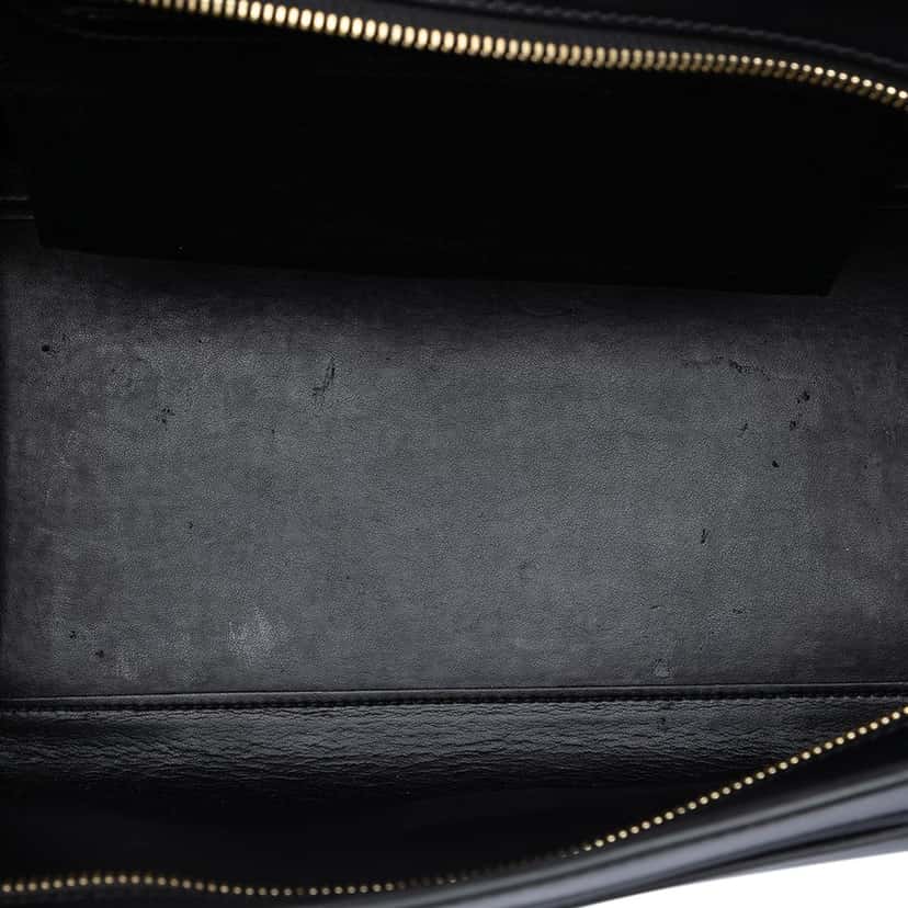 Celine Medium Tricolor Calfskin and Suede Trapeze Satchel Black Leather Very good condition - Model View