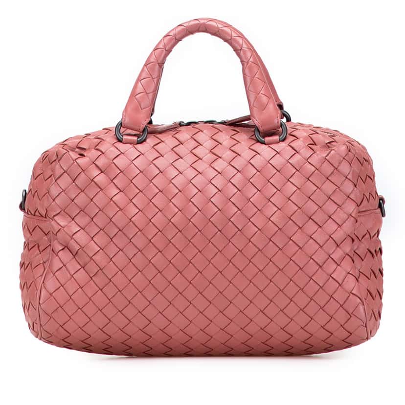 Bottega Veneta Nappa Intrecciato Bosto Pink Leather Very good condition - Front View