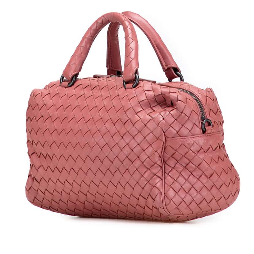 Bottega Veneta Nappa Intrecciato Bosto Pink Leather Very good condition - Back View