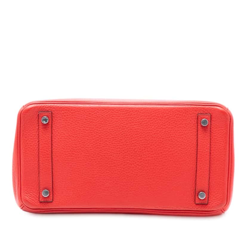 Hermès Clemence Birkin Retourne 30 Red Leather Very good condition - Inside View