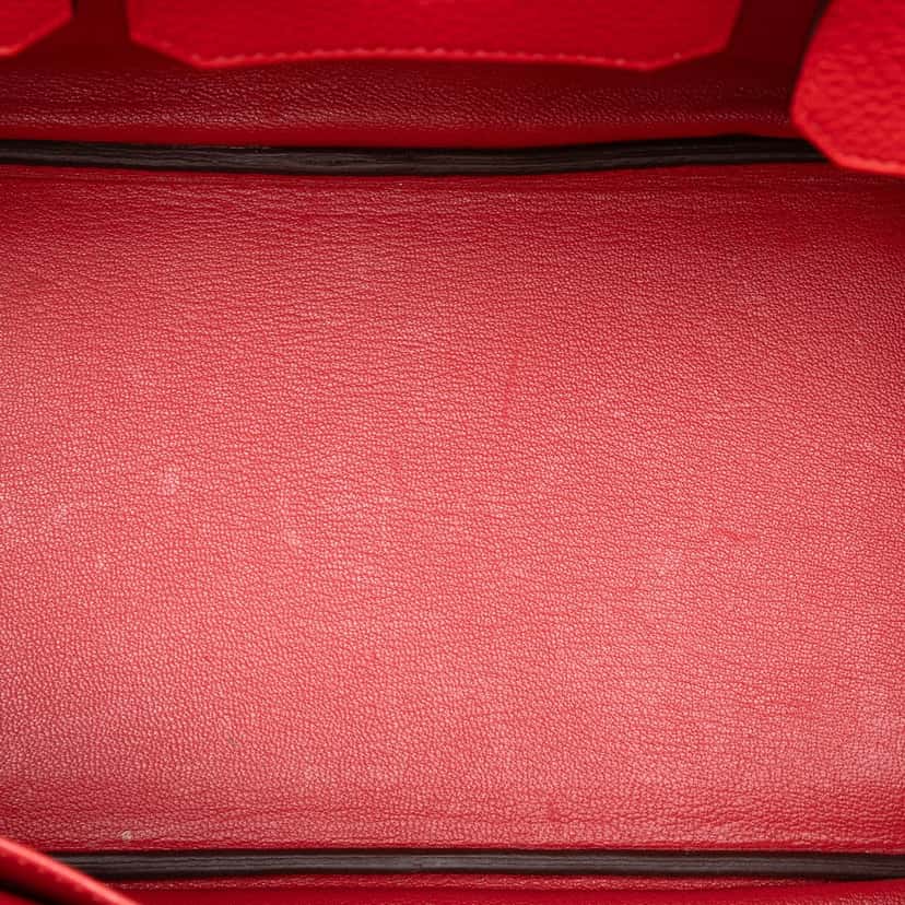 Hermès Clemence Birkin Retourne 30 Red Leather Very good condition - Model View