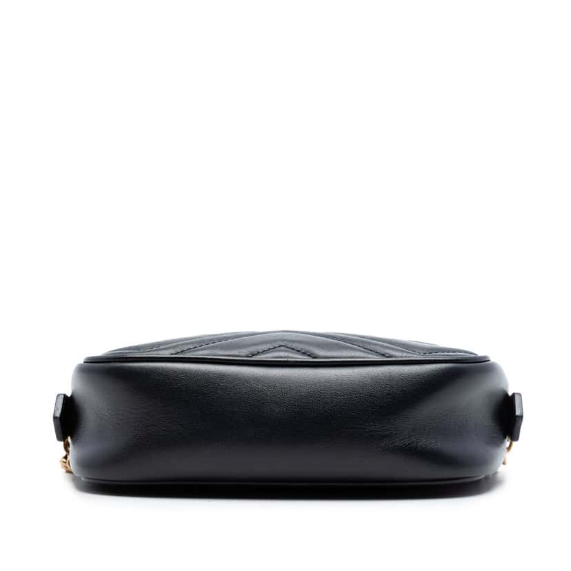 Gucci Mini GG Marmont Matelasse Leather Crossbody Black Leather Very good condition - Inside View