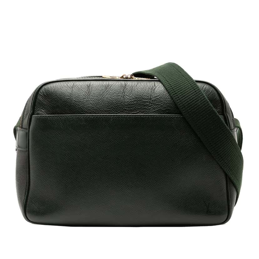 Louis Vuitton Taiga Reporter PM Green Leather Very good condition - Front View