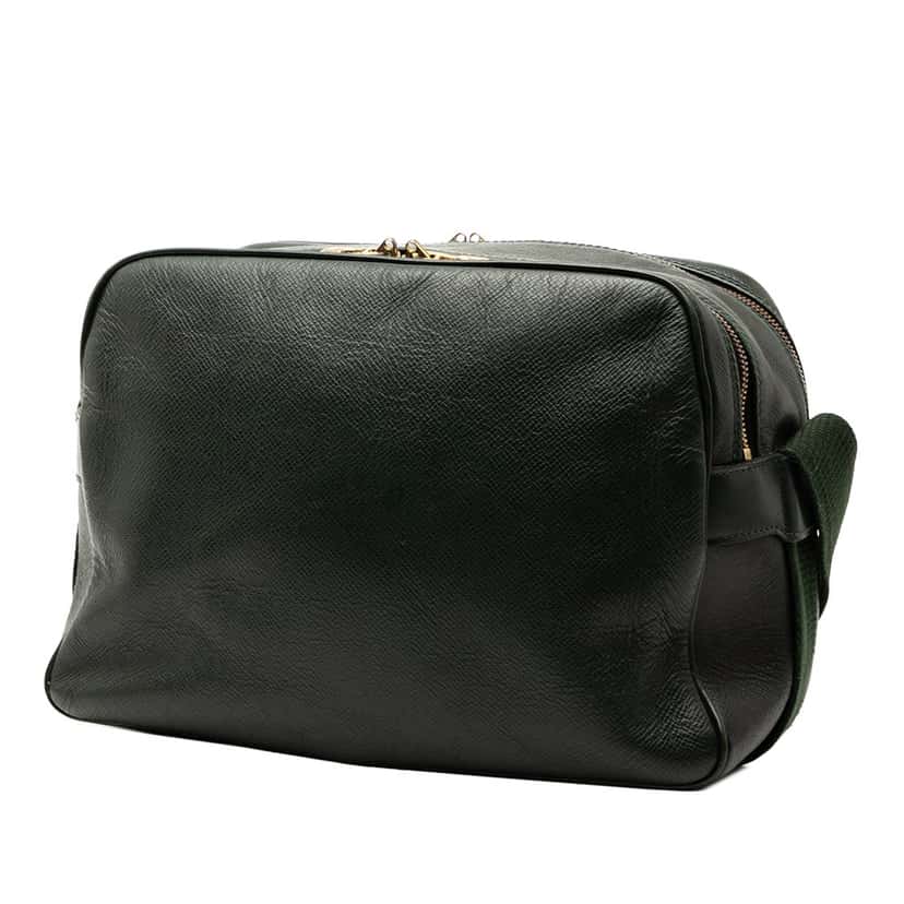 Louis Vuitton Taiga Reporter PM Green Leather Very good condition - Back View