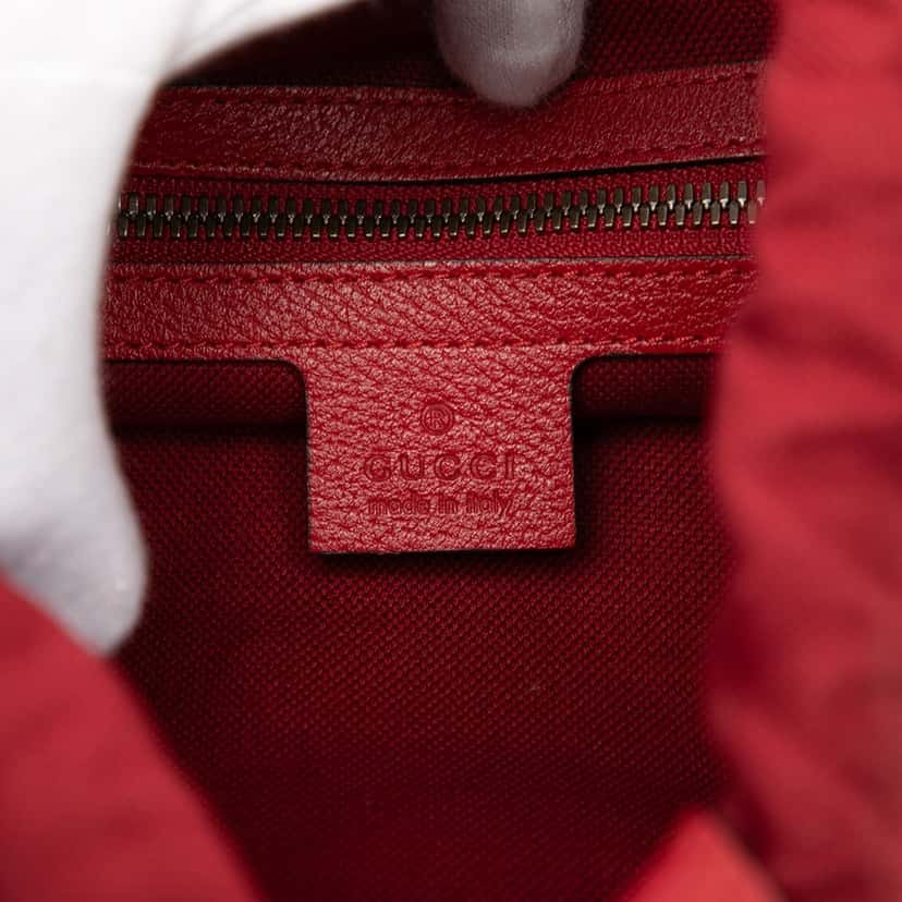 Gucci Canvas Sylvie Baiadera Web Drawstring Backpack Red Very good condition - Box View