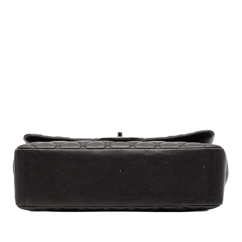 Chanel Maxi Classic Caviar Double Flap Black Leather Very good condition - Inside View
