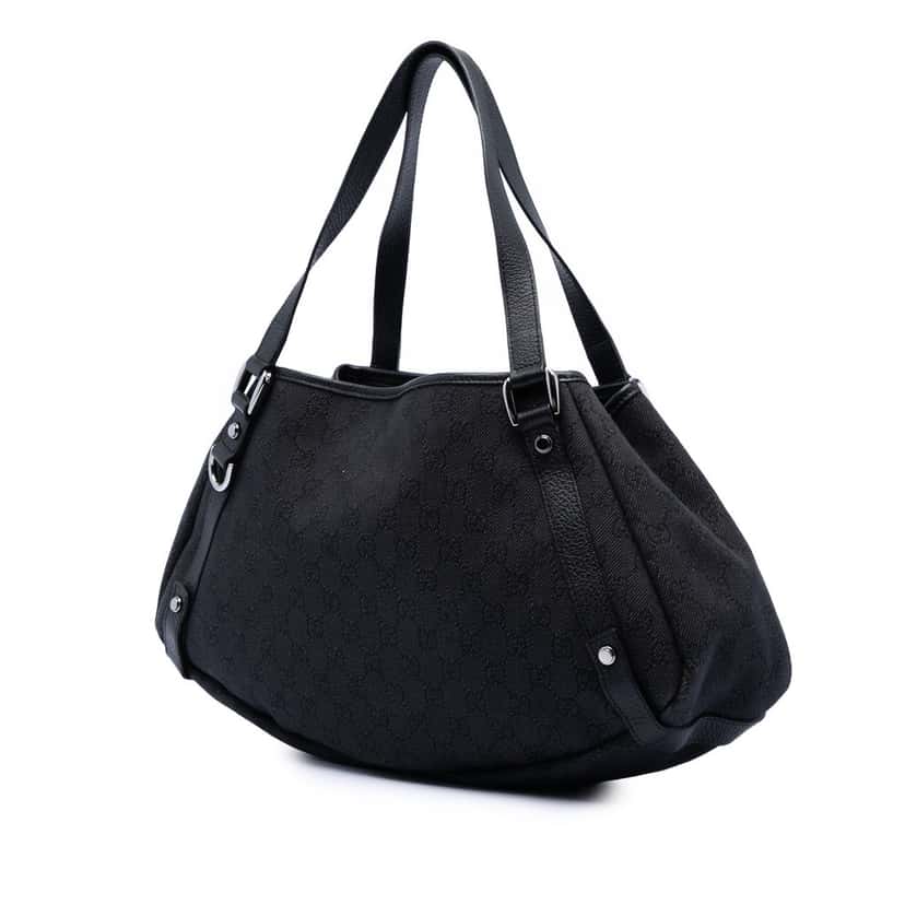 Gucci GG Denim Abbey D Ring Tote Black Very good condition - Back View