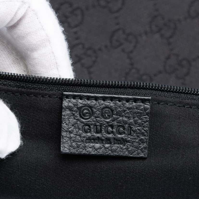 Gucci GG Denim Abbey D Ring Tote Black Very good condition - Box View