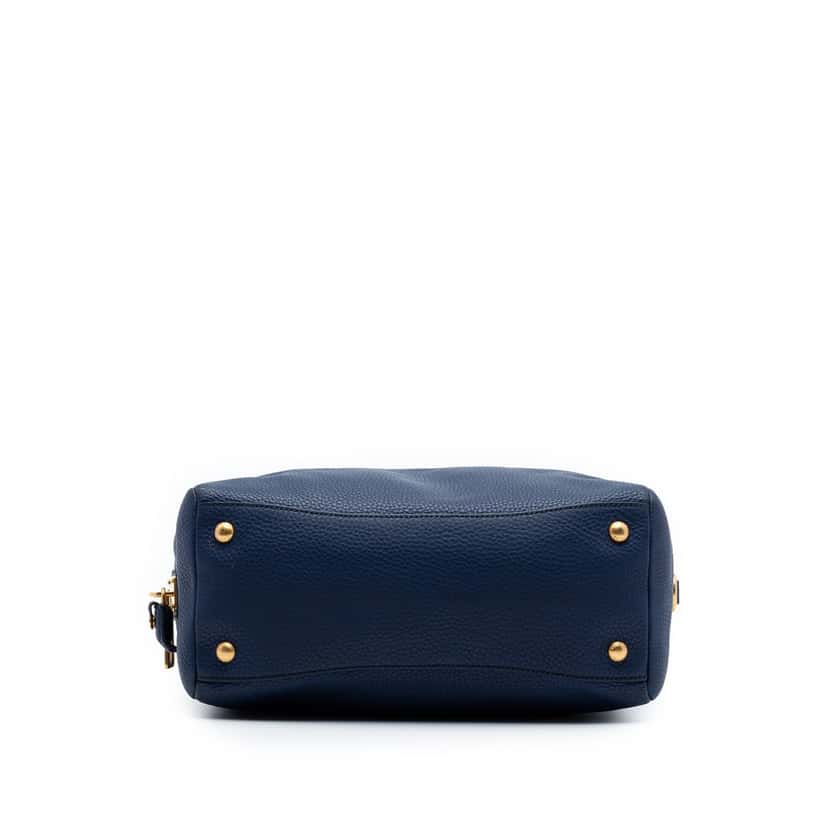 Prada Vitello Daino Shoulder Bag Blue Leather Very good condition - Inside View