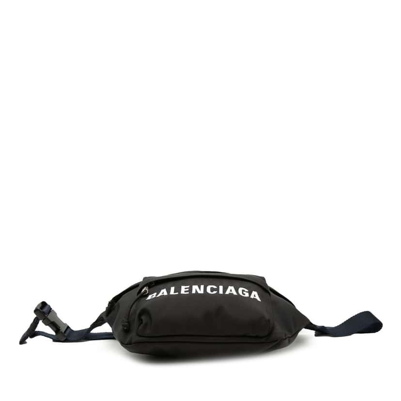 Balenciaga Nylon Logo Wheel Belt Bag Black Very good condition - Inside View