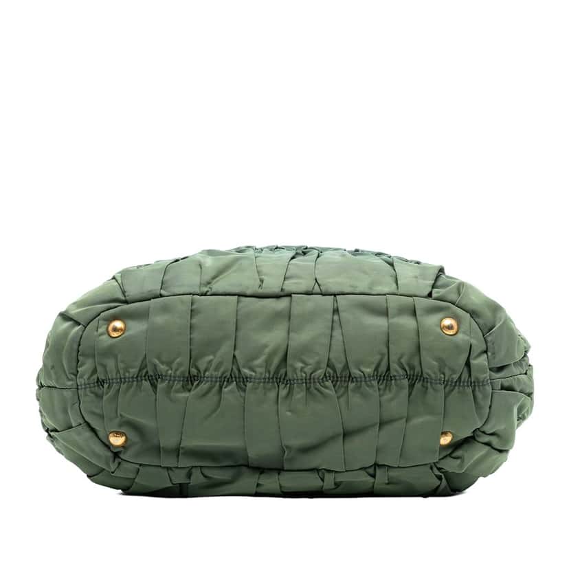 Prada Tessuto Gaufre Tote Green Very good condition - Inside View