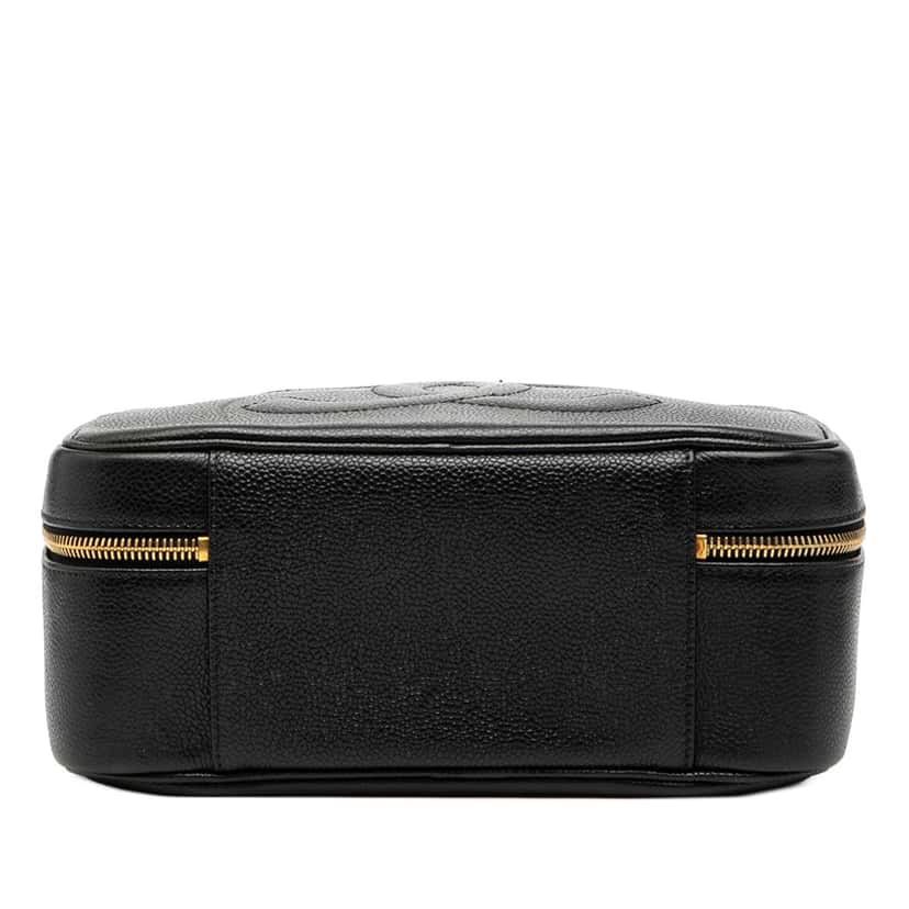 Chanel CC Caviar Vanity Case Black Leather Very good condition - Inside View