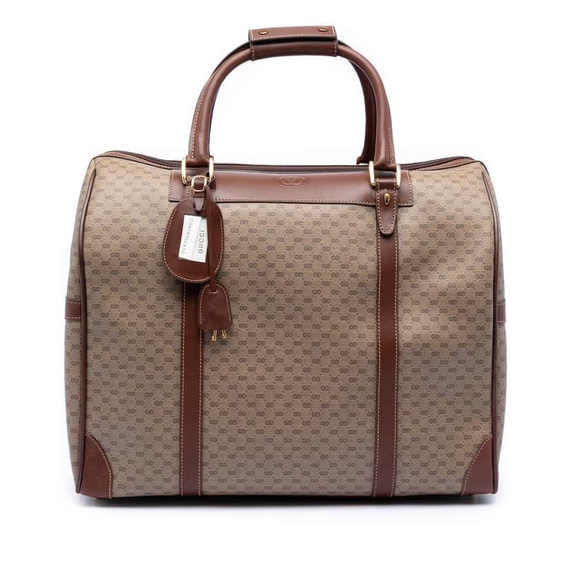 Gucci Micro GG Supreme Travel Bag Beige Very good condition - Front View