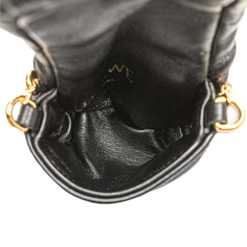 Loewe Shiny Lambskin Goya Puffer Case Black Leather Very good condition - Inside View
