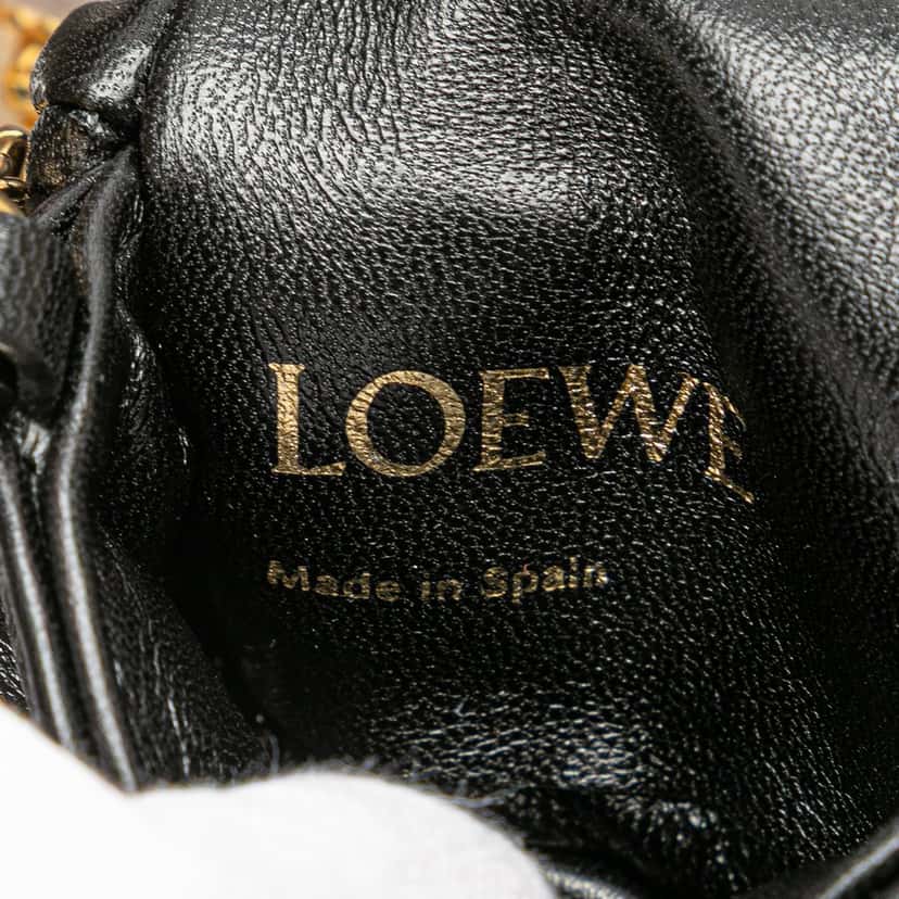 Loewe Shiny Lambskin Goya Puffer Case Black Leather Very good condition - Model View