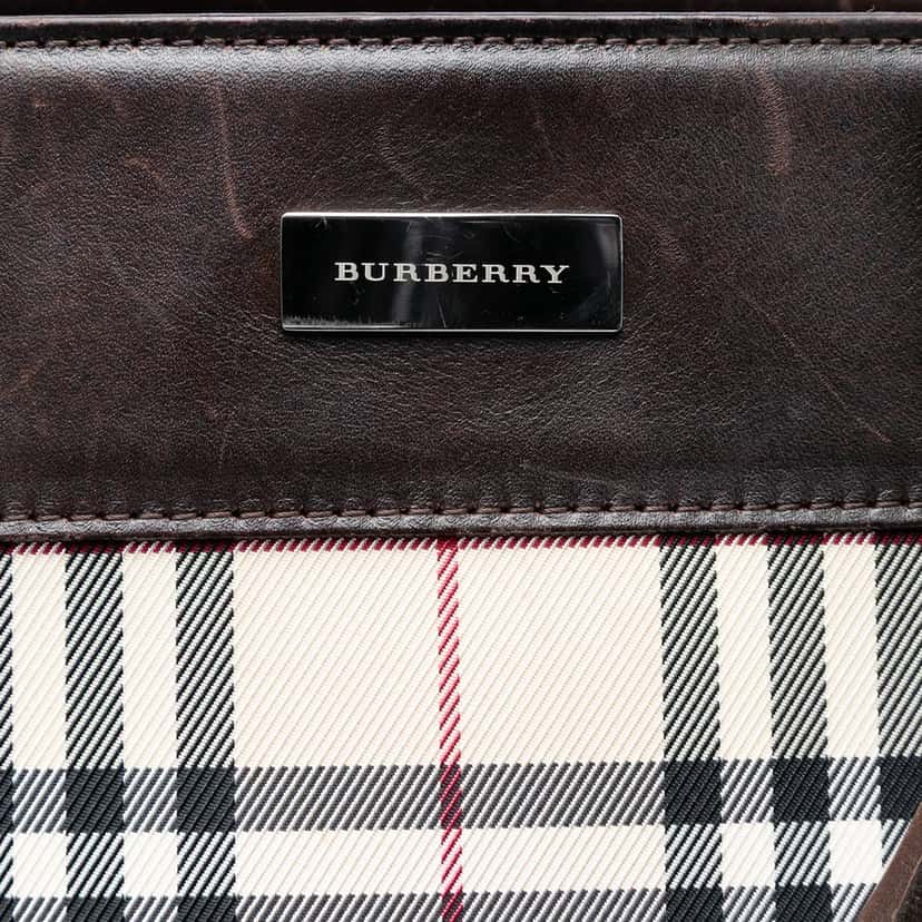 Burberry House Check Canvas Convertible Tote Beige Very good condition - Box View