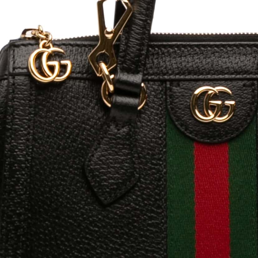 Gucci Small Leather Web Ophidia Satchel Black Leather Very good condition - Model View