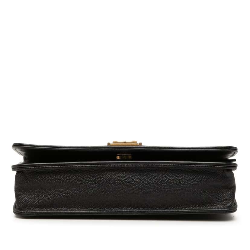 Chanel Quilted Caviar Boy Wallet on Chain Black Leather Very good condition - Inside View