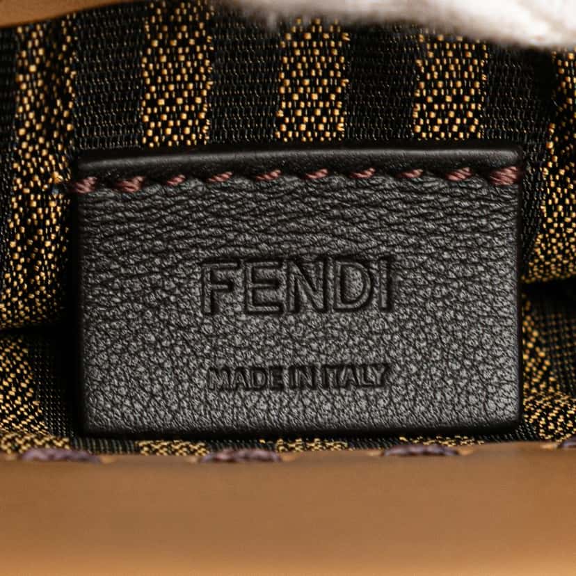 Fendi Mini Leather Sunshine Shopper Tote Brown Leather Very good condition - Box View
