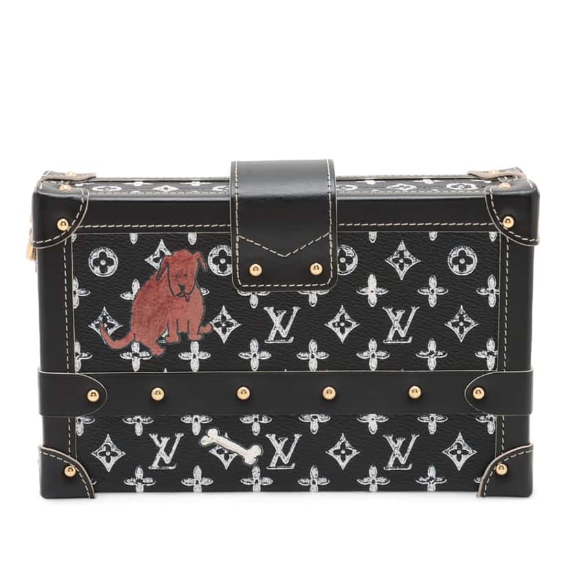 Louis Vuitton Grace Coddington Catogram Petite Malle Black Very good condition - Back View