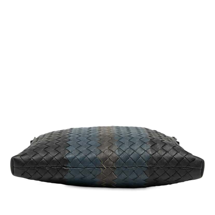 Bottega Veneta Tricolor Leather Intrecciato Crossbody Black Leather Very good condition - Inside View