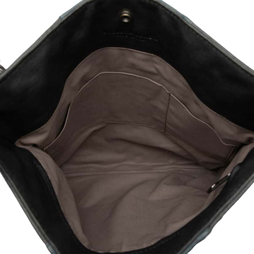 Bottega Veneta Tricolor Leather Intrecciato Crossbody Black Leather Very good condition - Model View