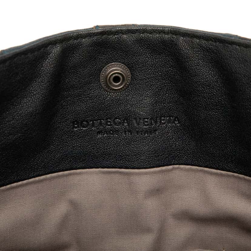 Bottega Veneta Tricolor Leather Intrecciato Crossbody Black Leather Very good condition - Box View